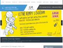 Tablet Screenshot of cmlanguages.sk